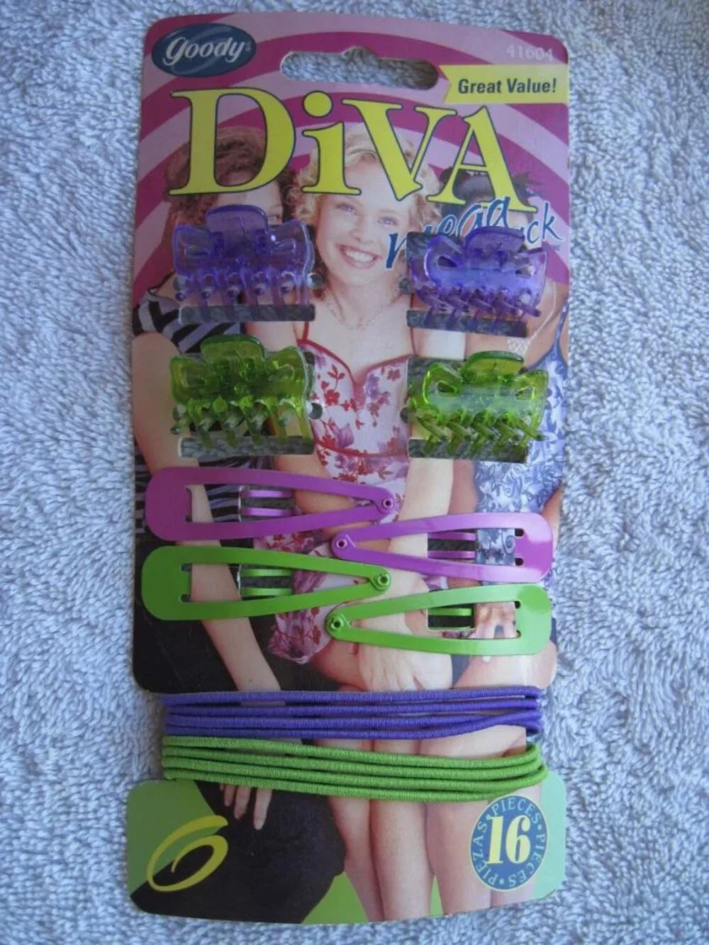Goody Diva 16 Piece Mega Pack 2001 Inch Wide Plastic Jaw Claw Painted Snap Clips